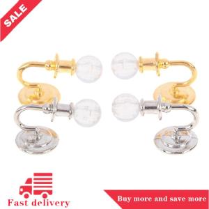 [COD]Flash Delivery 1Pair 1:12 Dollhouse Miniature Crystal Wall Light Lamp Model Doll House Decor
