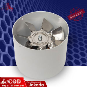 4 INCH Metal Inline Duct Fan Booster Exhaust Blower Air Cooling Vent 220V 25W 100MM Toilet Dapur Restoran Udara Hisap Angin Ventilasi