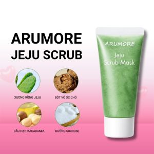 Tẩy Tế Bào Chết Xương Rồng Arumore Jeju Scrub Mask Giúp Da Sạch Sâu Sáng Mịn 30G
