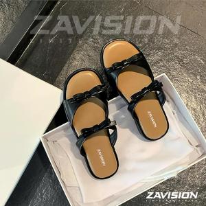 Zavision Sandal wanita platform sendal wanita kekinian aestetik Shoes Karet size 37-41