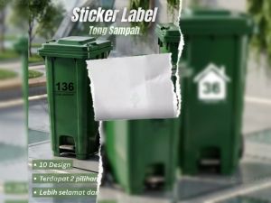 Outdoor Trash Bin Sticker Label DS Brand K