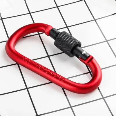 【SG Seller Fast Delivery】D-Carabiner Aluminium Lock Clip Hook Climbing Screw Hanging Buckle Camping Lightweight Screw Lock EDC Carabiner