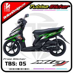 Sticker Striping Variasi Motor Mio J - Stiker Striping Motor Mio J Desain Racing. TBS.05
