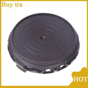 [Buytra] Deep Brown Carving Wooden Look Plastic Base Tray Flowerpot Holder Round Square Multi-Functional Teapot Vase Fish Tank Base