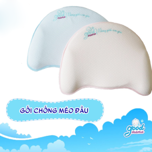 Gối sơ sinh chống bẹp đầu Goodmama mềm mại êm ái định hình đầu bé giúp bé ngủ ngon