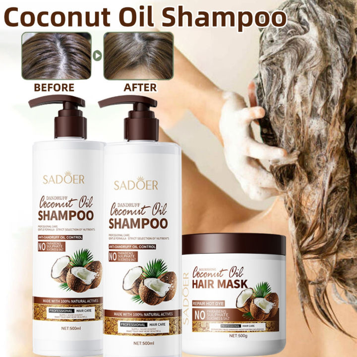 Coconut oil Shampoo and conditioner AntiDandruff Repair Damage Hair