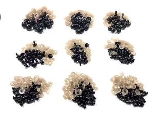 100Pcs 5/7/10mm Plastic Safety Toy Eyes Black Crafts Eyes for Teddy Bear Soft Animal Doll Amigurumi