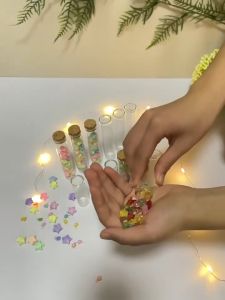 5PCS Small Glass Bottles 50/60ml With Corks for Art Crafts Storage & Party Decoration Wedding Favors