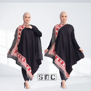 Dress batik kaftan asimetris embrio terbaru