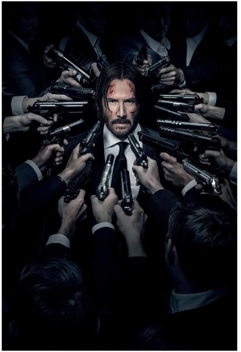1 Piece Movie John Wick: Chapter Poster Keanu Reeves Print on Canvas Wall Art for Living Room Decor Boy Gift Unframed John Wick