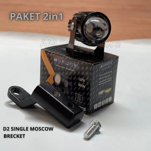 PAKET HEMAT 2IN1 LAMPU TEMBAK MINI LASER D2 SINGLE ORIGINAL MOSCOW+BREKET LAMPU TEMBAK