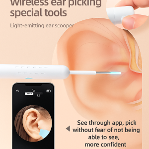 Wireless HD Visual Ear Pick Otoscope with Light and Camera for Precise Ear Wax Removal