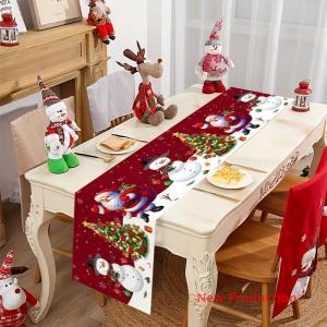 New Production💖 ผ้าปูโต๊ะลายคริสต์มาสตกแต่งเทศกาลคริสต์มาสสำหรับตกแต่งบ้านสไตล์คริสต์มาสของตกแต่งโต๊ะ2025วันคริสต์มาสของขวัญปีใหม่ที่มีความสุข