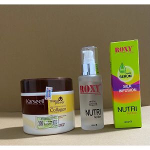 Combo chăm sóc tóc Mềm Mượt Hấp Dầu Collagen Karseell 500ml & Tinh dầu dưỡng tóc KLY.M 30ml