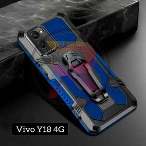 Casing Hp Untuk Vivo Y18 4G New Case Armor Belt Clip Terbaru  Kick Standing Cover