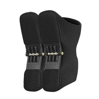 Premium Knee Booster Power Support Brace with 3 Springs Adjustable Breathable Knee Protector for Joint Pain Relief Comfortable Non-Slip Knee Pad for Men Women Elderly Great for Walking Hiking Running Climbing Stairs Fitness Daily Use Long Time Standing