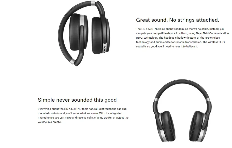 Sennheiser hd discount 4.50 btnc bluetooth