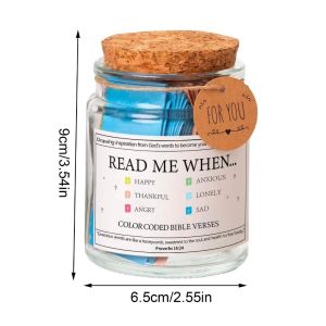 Bible Verse Jar 3pcs+BOXRead Me When Bible Verses Jar for Emotions and Feelings Gifts Woman