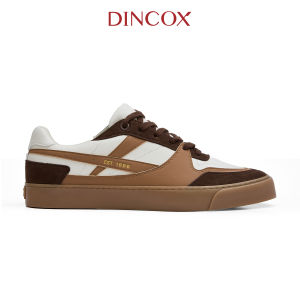 Giày Da Sneaker Nam Nữ DC39 MOCHA Dincox Shoes Đế Bằng - Microfiber Leather