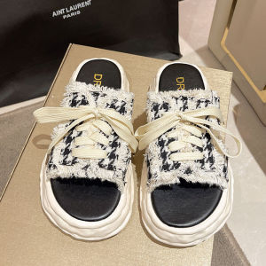 [Free Shipping] WomenS Canvas Slip-On Sandals New Summer Style Thick-Soled Versatile Fashionable And Comfortable For Outdoor Wear