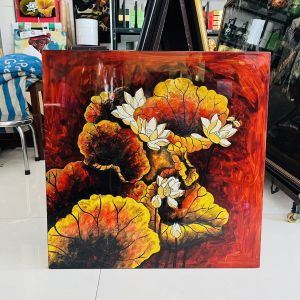 🖼️ Tranh Sơn Mài Thanh Bình Lê – HOA SEN (60x60 cm) | Tranh Thủ Công – Nghệ Thuật Sơn Mài – Trang Trí Phong Thủy