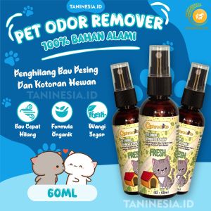 Penghilang bau pipis pup kucing pet odor remover spray kucing penetral bau pesing kotoran kucing kitten pewangi pasir kucing 60ml