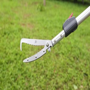 ยืดหยุ่นยืดหยุ่นงูตองงูจับสัตว์เลื้อยคลาน g rabber herp เครื่องมือการจัดการ 1.5 เมตรอลูมิเนียมจับปลาไหลจับปลาจับลอชยกงูเครื่องมือป้องกันงูตรงยึดท่อคลิปตะขออุปกรณ์ล็อคตัวเองตะขอ 1.5 เมตร