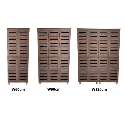 VHIVE Vegas High Shoe Cabinet 3 Sizes - 60cm 90cm 120cm Tall Rack Storage Cupboard Ventilation