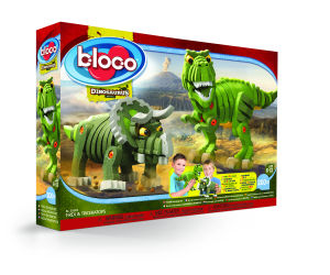 Bloco ตัวต่อโฟม EVA - T-Rex & Triceratops