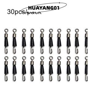 HUAYANG01 [HOT FASHION] 30pcs Fishing Tackle Connector Feeder Fishing Accessories Swivel Snaps For Carp Carp Fishing Quick Change Feeder Swivels Method