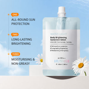 Aqua Glow SPF50+ PA+++ Body Sunscreen Lotion Lightweight Hydrating UV Protection Sunblock Non-Sticky Formula for Bright and Smooth Looking Skin
