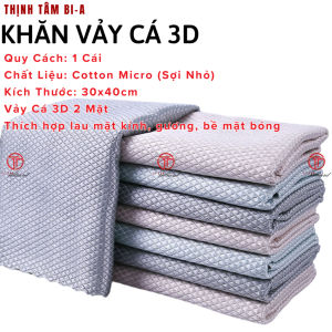 [THỊNH TÂM] Khăn Vải Vảy Cá 3D Đa Năng Khăn Lau AUWA Mirco clean 3D Lau Xe Lau Bàn Tủ Lau Gậy Bida