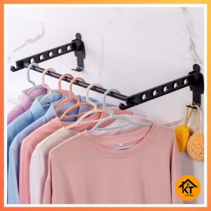 ที่ตากผ้า ราวแขวนผ้า ประหยัดพื้นที่ วัสดุแข็งแรง ทนทาน KT353