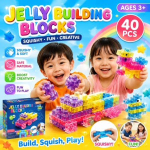 New Slow-rebound Jelly Building Blocks Toy Food Grade Silicone Sensory Toy Kids Educational Toy