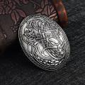 Scandinavian Shield Brooches Wolf Totems Lapel Pin Clothes Fasteners for Shawl Scarf Pin Fashionable Lapel Pin Jewelry. 