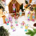 36 Pcs Nutcracker Ornaments for Christmas Tree Wooden Nutcracker Bulk Christmas Hanging Ornaments Xmas Decorations for Home Holiday Decor. 