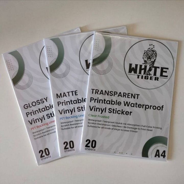 White Tiger Printable Waterproof Vinyl Sticker | Lazada PH