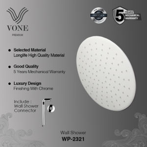 VONE Shower Wall Tembok Mandi Head Kepala Tanam Bulat WP-2321 ( VONE PREMIUM )