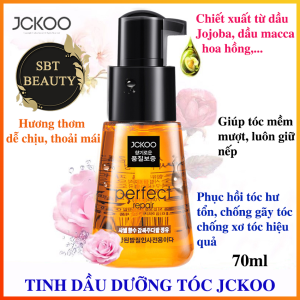 Tinh Dầu Dưỡng Tóc JCKOO Perfect Repair 70ml Chiết Xuất Từ Tinh Dầu Argan Quả Jojoba – Phục Hồi Tóc Hư Tổn Chăm Sóc Và Bảo Vệ Tóc Chuyên Sâu Cho Mái Tóc Đẹp Mềm Mại Suôn Mượt
