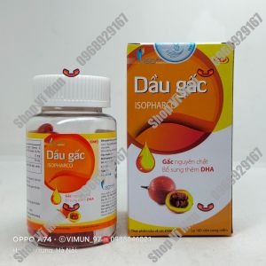 Dầu gấc ISOPHARCO lọ 100 viên - Bổ sung dầu gấc thiên nhiên hỗ trợ giảm lão hóa nâng cao sức đề kháng tăng cường thị lực
