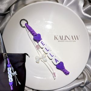KALINAW Custom Name Heart Square Letters Paracord Keychain/ Giveaways I Premium 3D Printed PLA