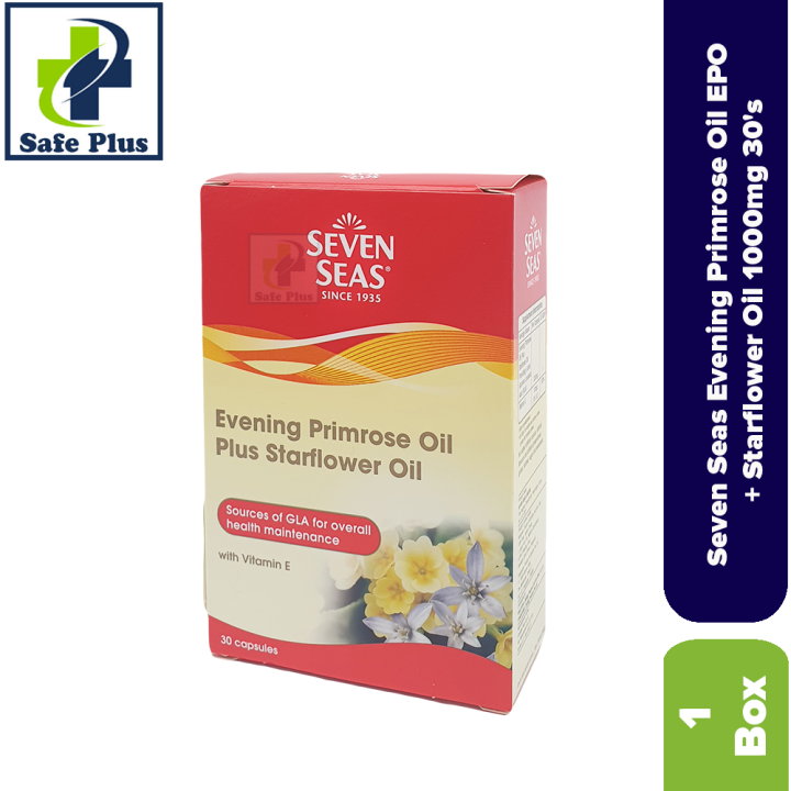 Seven Seas EPO Evening Primrose Oil Plus Starflower Oil 1000mg with