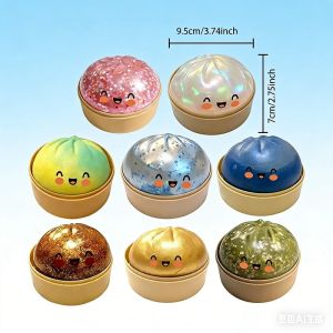 Simulation Flash Dumpling Pressure Ball Slow Rebound Soft Pinch Decompression Baozi modeling stress relief toy birthday Gifts