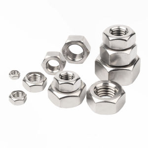 304 Stainless Steel Hex Hexagon Nut M1 M1.2 M1.4 M1.6 M2 M2.5 M2.6 M3 M3.5 M4 M5 M6 M8 M10 M12 M14 M16 M18 M20 M22 M24 M27 M30 M33