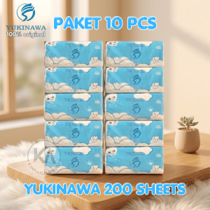 PAKET 10 PCS Tissue Yukinawa Facial 200 Sheets 2 Ply Tisu Tisue Wajah Lembut Promo