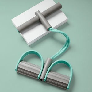 ยางยืดออกกำลัง เชือกดึงซิทอัพ เชือกตึงคันเหยียบ ที่ดึงคันเหยียบ เครื่องยืดหยุ่น ยางยืดออกกำลังกาย สี่ยางยืด ด้ามจับฟองน้ำกันลื่น