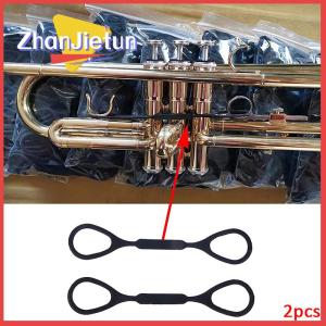 zhanjietun 2ชิ้นเครื่องดนตรีทรัมเป็ตเปลี่ยนเสียงเชือกซิลิโคนแบบพกพาบำรุงรักษาเครื่องดนตรีอุปกรณ์มืออาชีพ