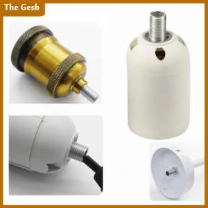 [The Gesh] 10Pcs M10 Lamp Tooth Tube Metal Hollow Threaded Tube Screw Nut Lamp Cap Galvanized Chandelier Connect Rod Fixed Base
