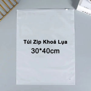 Gói 10 cái Túi Zip Khoá Lụa Mờ Đựng Quần Áo Phụ Kiện Dẻo Dai Dụng Túi khoá zip kéo miệng loại dày dai khoá zip chắc