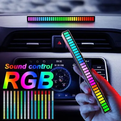 Led bar lampu equalizer audio spectrum sensor suara RGB music strip Atmosphere Light Music